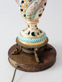 vintage Capodimonte style ceramic lamp