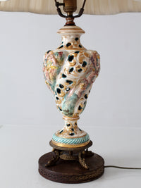 vintage Capodimonte style ceramic lamp