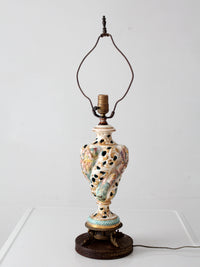 vintage Capodimonte style ceramic lamp