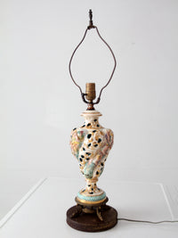vintage Capodimonte style ceramic lamp