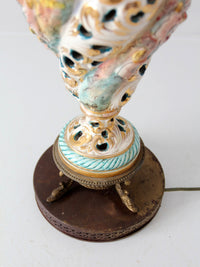 vintage Capodimonte style ceramic lamp