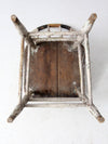 antique distressed white spindle back chair