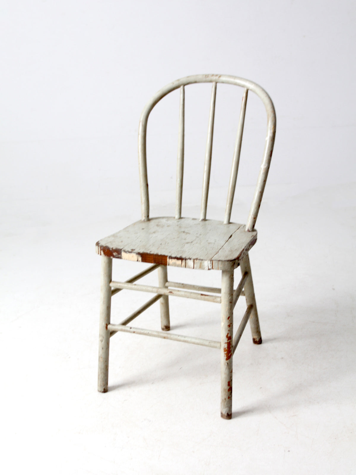 antique painted spindle chair