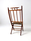 antique tapestry campaign folding chair