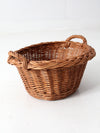 vintage woven harvest basket