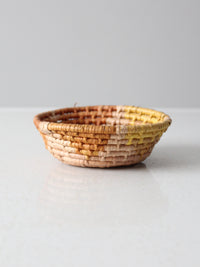mid-century coiled basket bowl