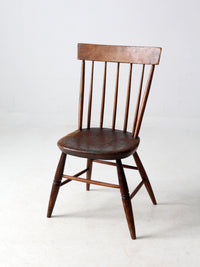 antique plank seat primitive farmhouse chair