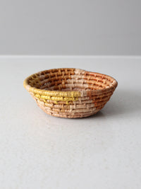 mid-century coiled basket bowl