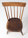 antique plank seat primitive farmhouse chair