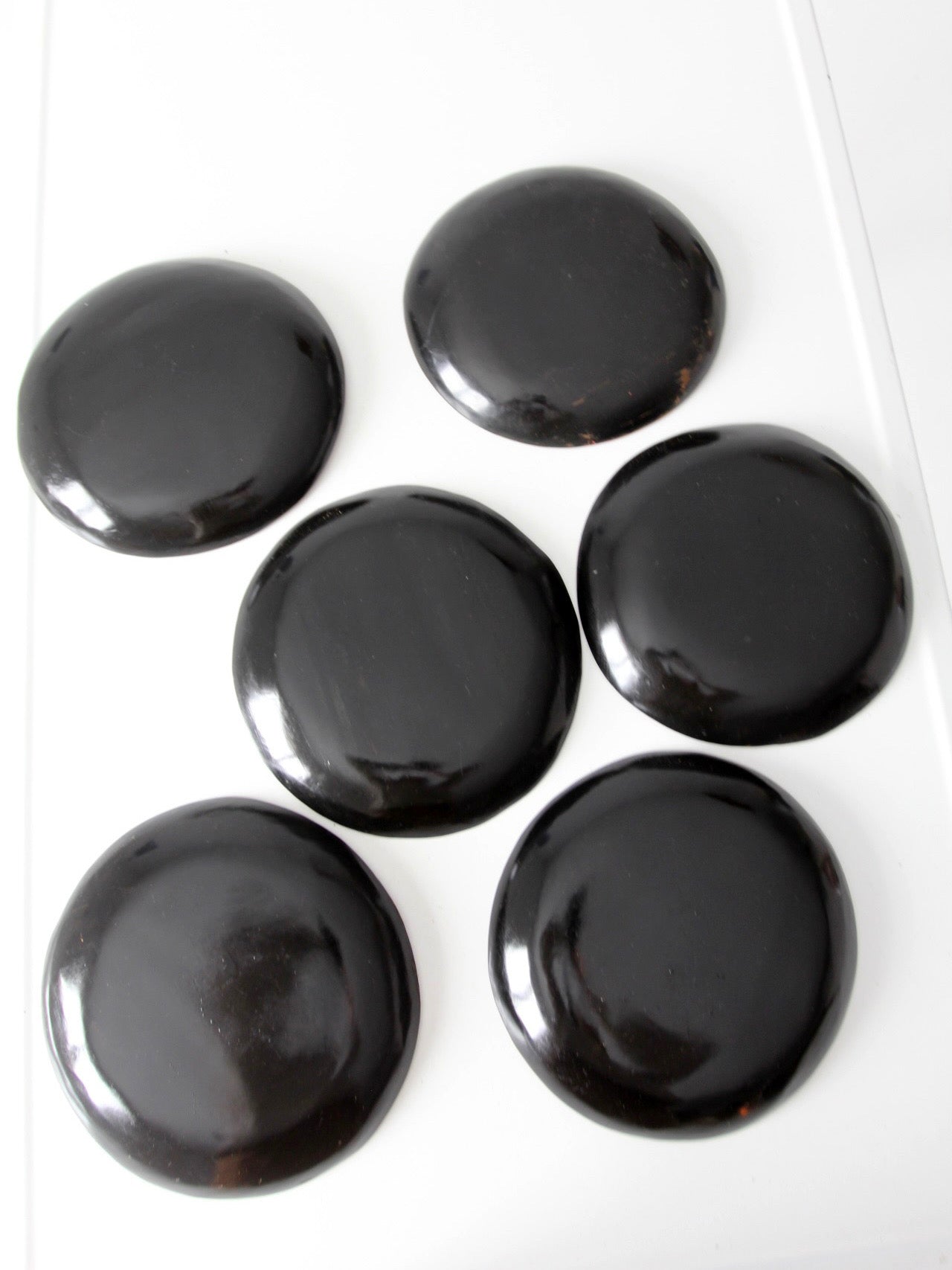 set of 6 Scandinavian rosemaling decorative plates