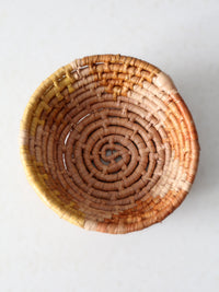 mid-century coiled basket bowl