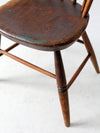 antique plank seat primitive farmhouse chair