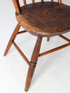 antique plank seat primitive farmhouse chair