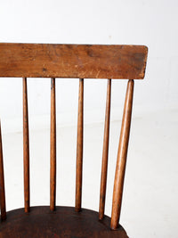 antique plank seat primitive farmhouse chair