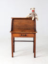 antique child's roll-top secretary desk