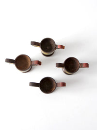 vintage wooden bird egg cups set of 4