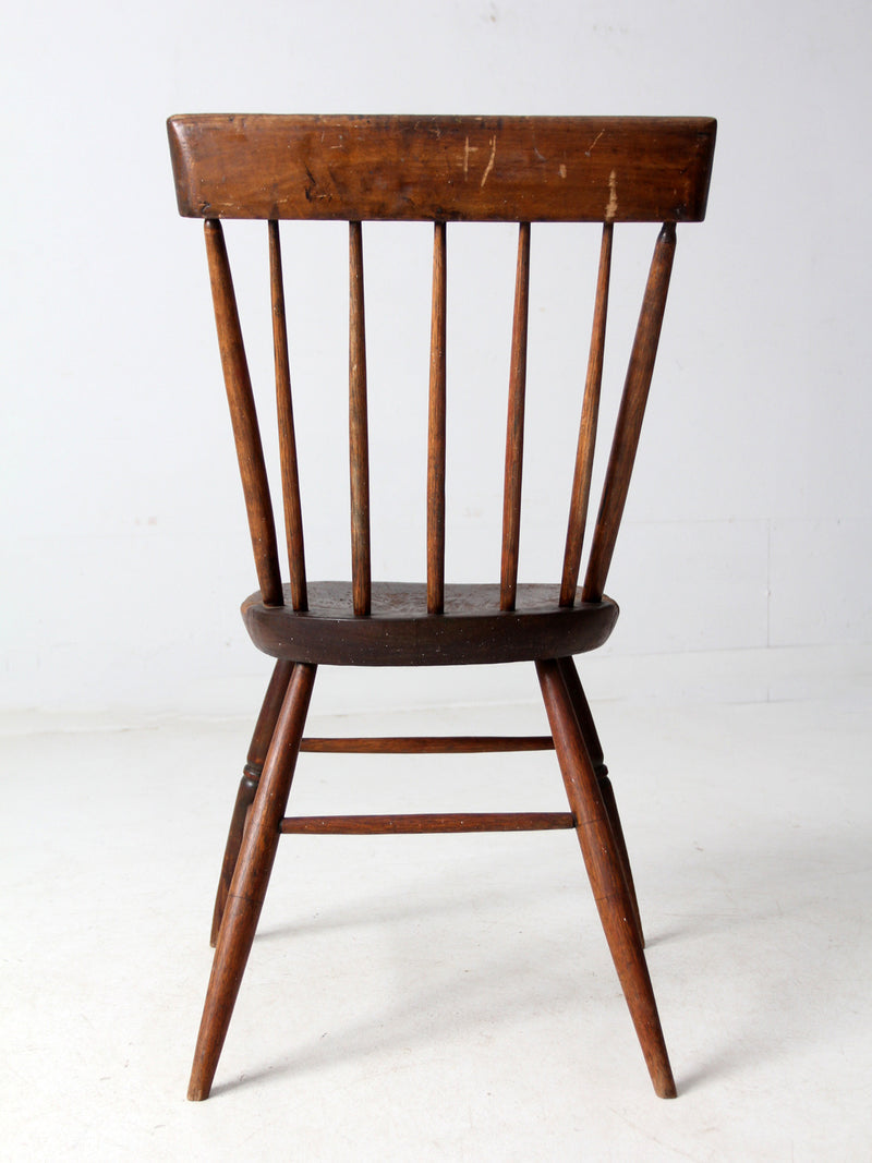 antique plank seat primitive farmhouse chair