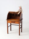 antique child's roll-top secretary desk
