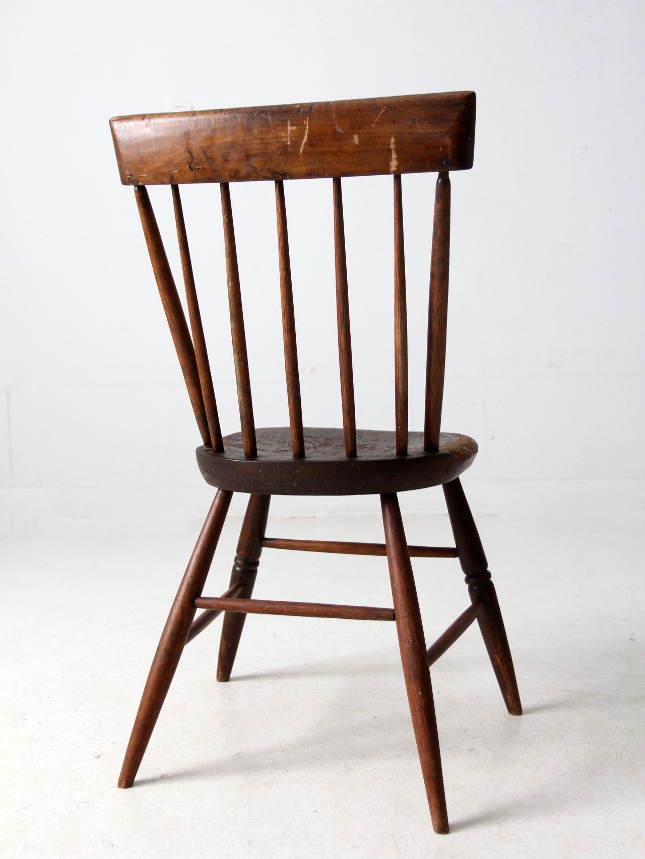 antique plank seat primitive farmhouse chair