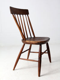 antique plank seat primitive farmhouse chair