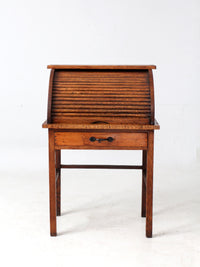 antique child's roll-top secretary desk