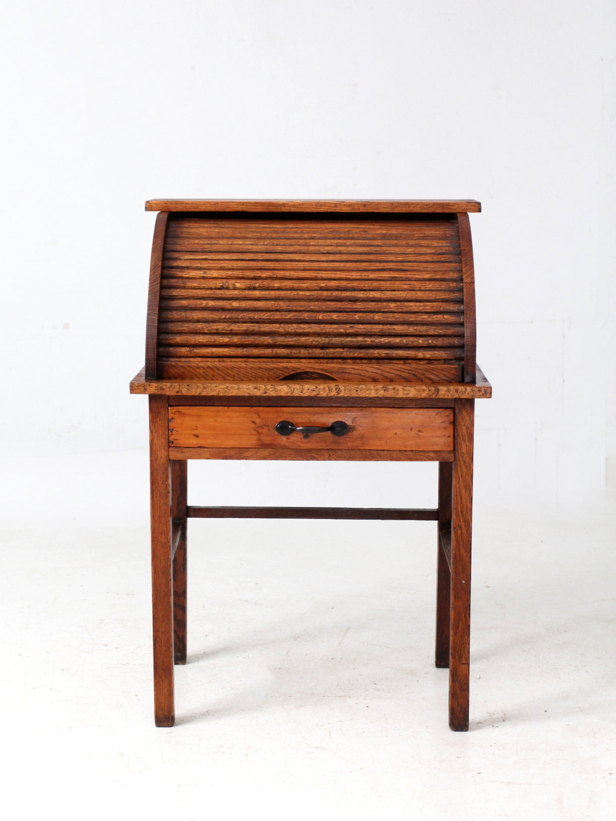 antique child's roll-top secretary desk