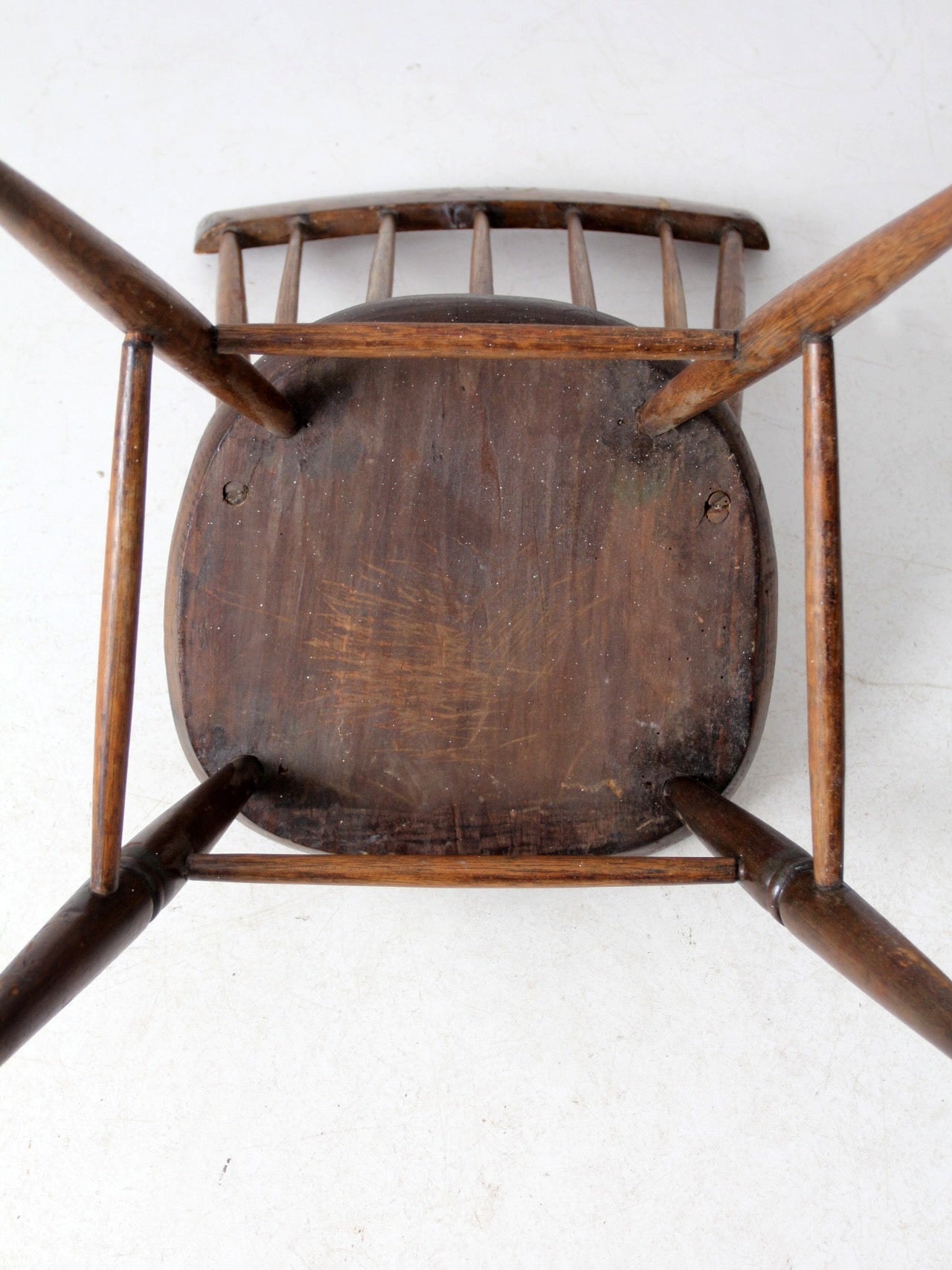 antique plank seat primitive farmhouse chair