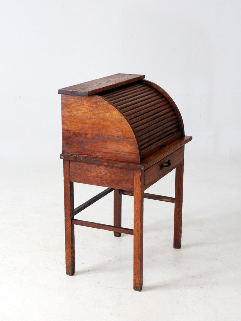antique child's roll-top secretary desk