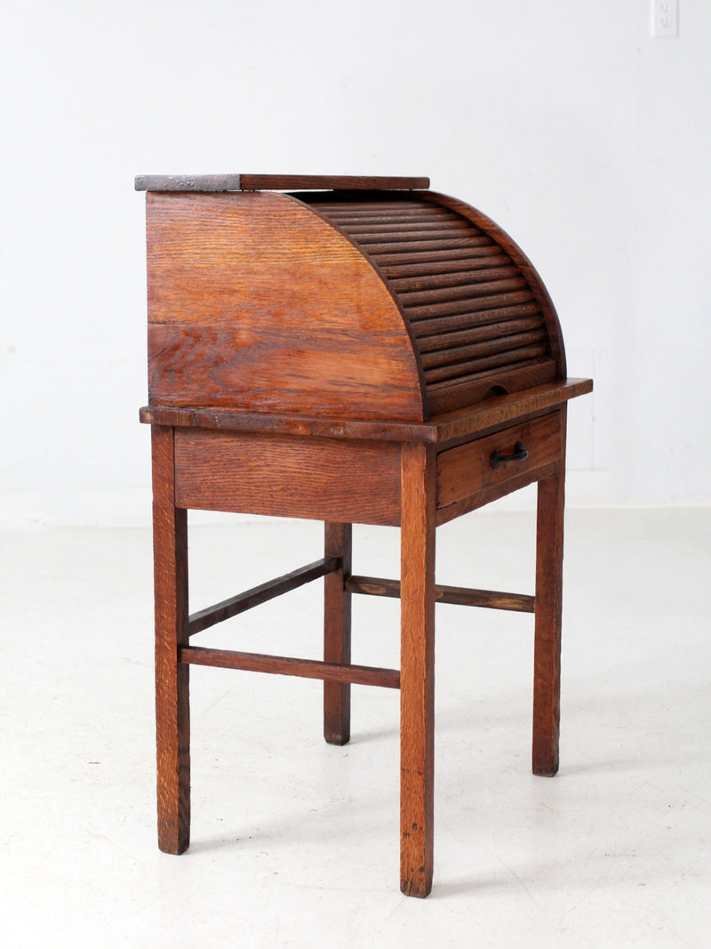 antique child's roll-top secretary desk