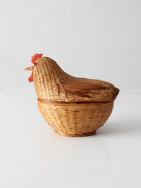 vintage wicker chicken basket