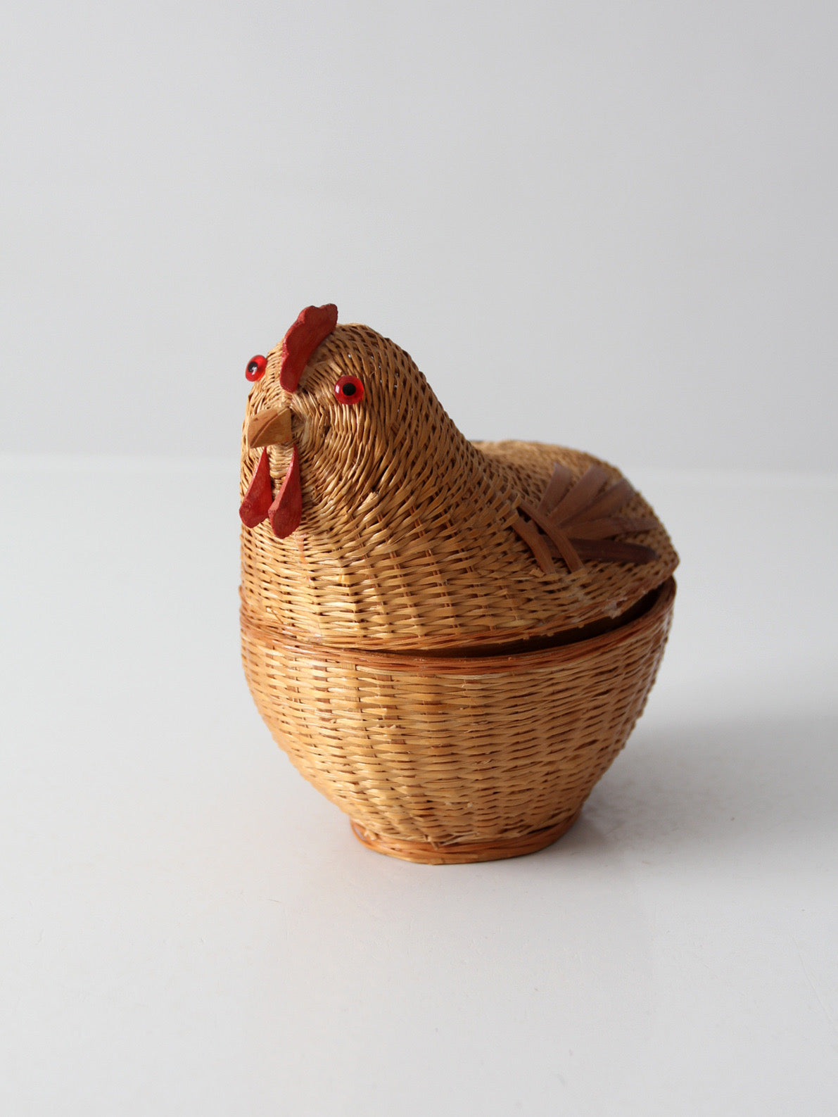 vintage wicker chicken basket