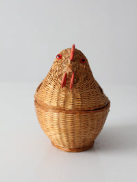 vintage wicker chicken basket