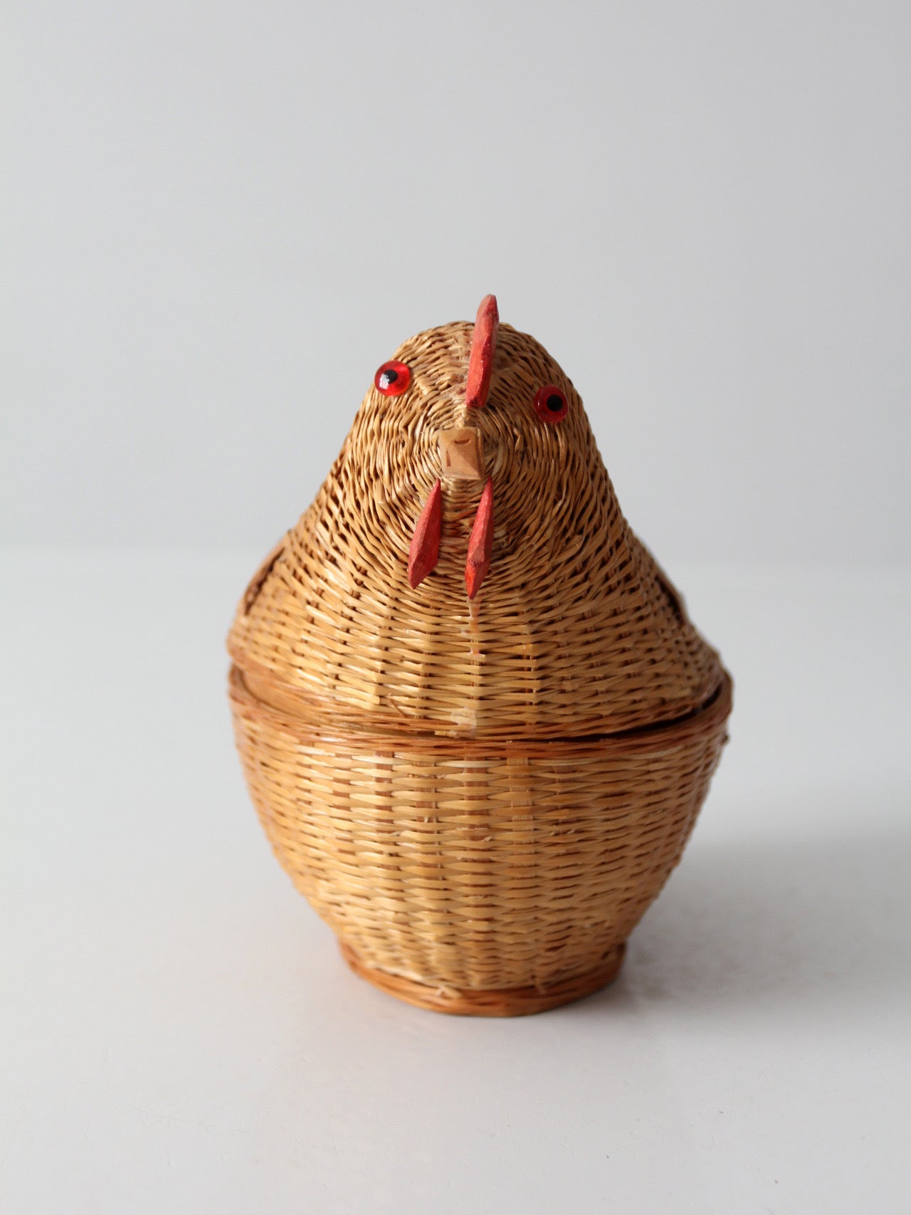 vintage wicker chicken basket