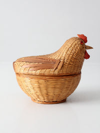 vintage wicker chicken basket