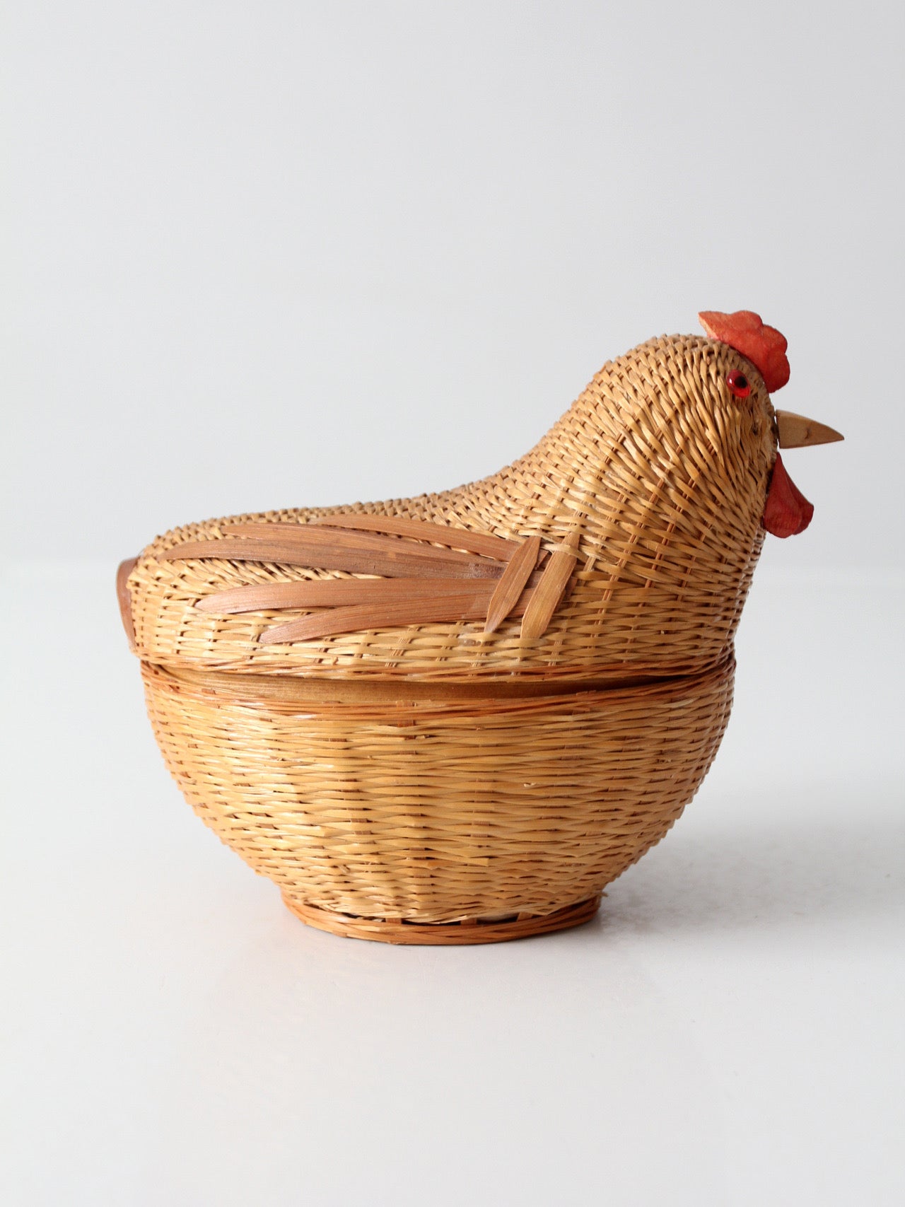 vintage wicker chicken basket