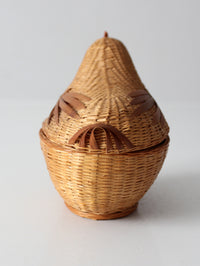 vintage wicker chicken basket
