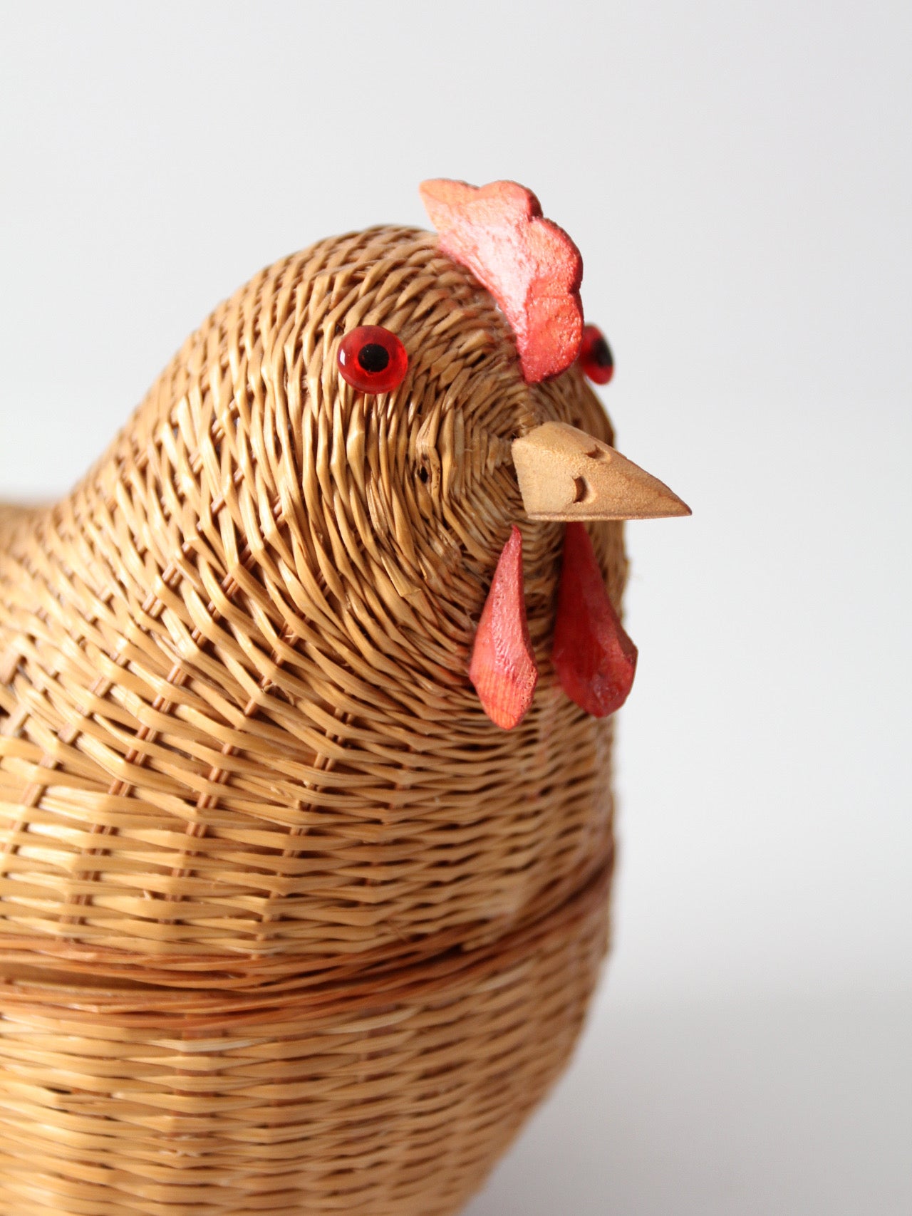 vintage wicker chicken basket