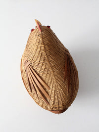 vintage wicker chicken basket