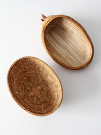 vintage wicker chicken basket
