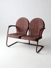 mid century double seat motel chair bench