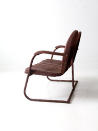 mid century double seat motel chair bench