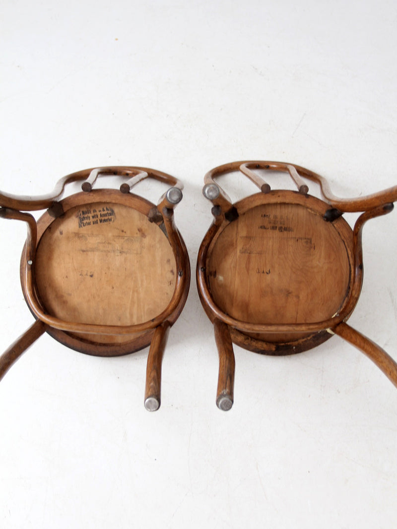vintage bentwood chair pair