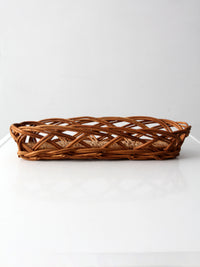 vintage French country wicker bread basket