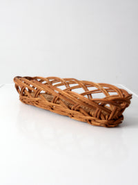 vintage French country wicker bread basket