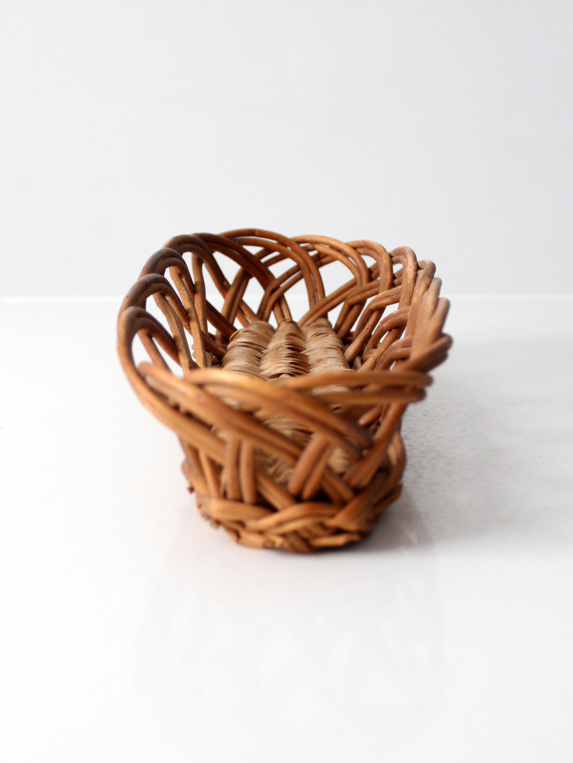 vintage French country wicker bread basket