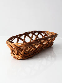 vintage French country wicker bread basket