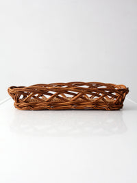 vintage French country wicker bread basket