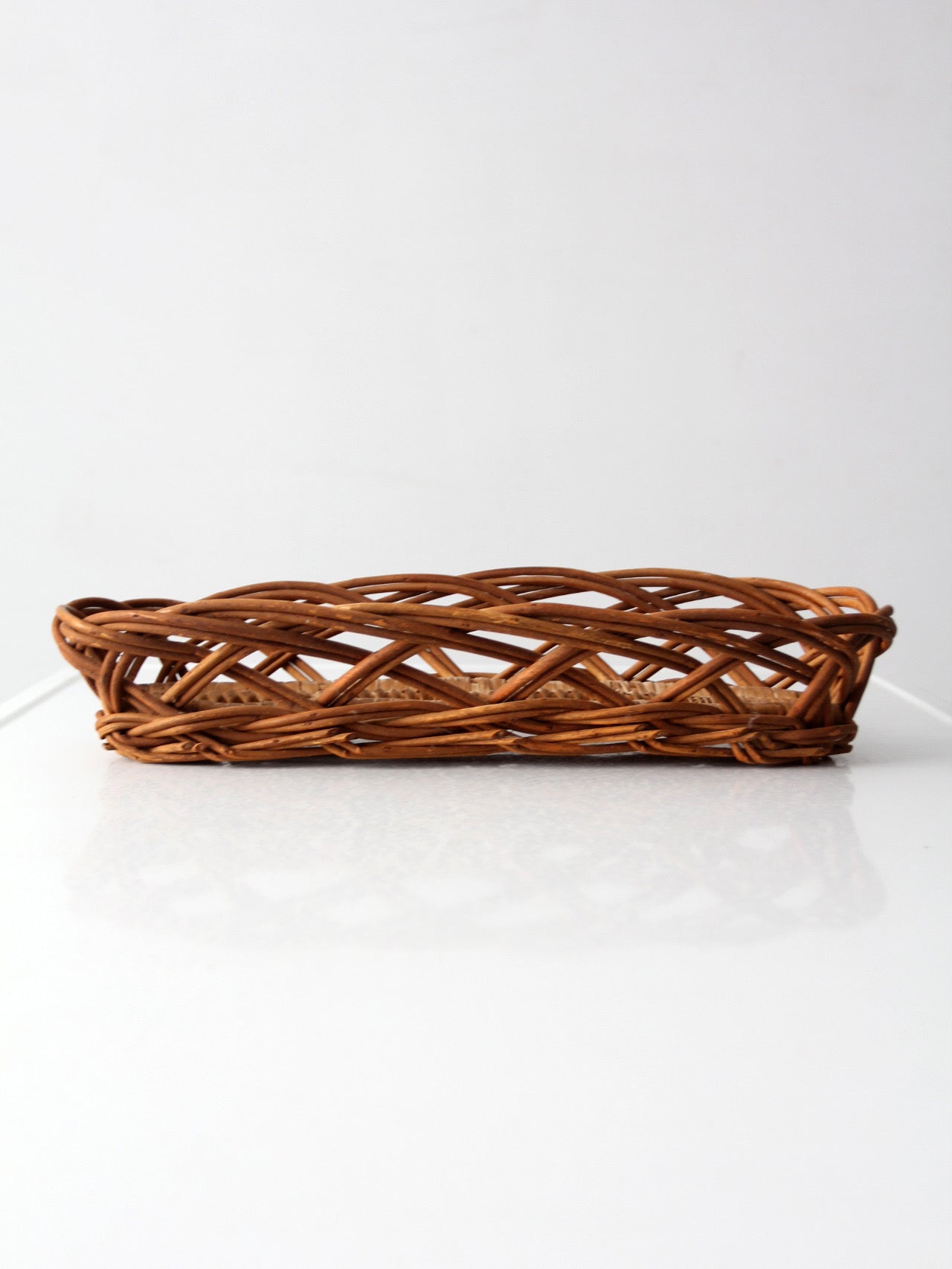 vintage French country wicker bread basket