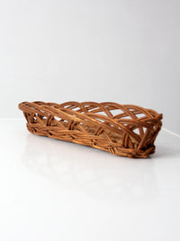 vintage French country wicker bread basket