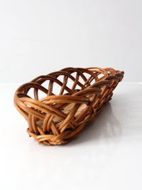 vintage French country wicker bread basket